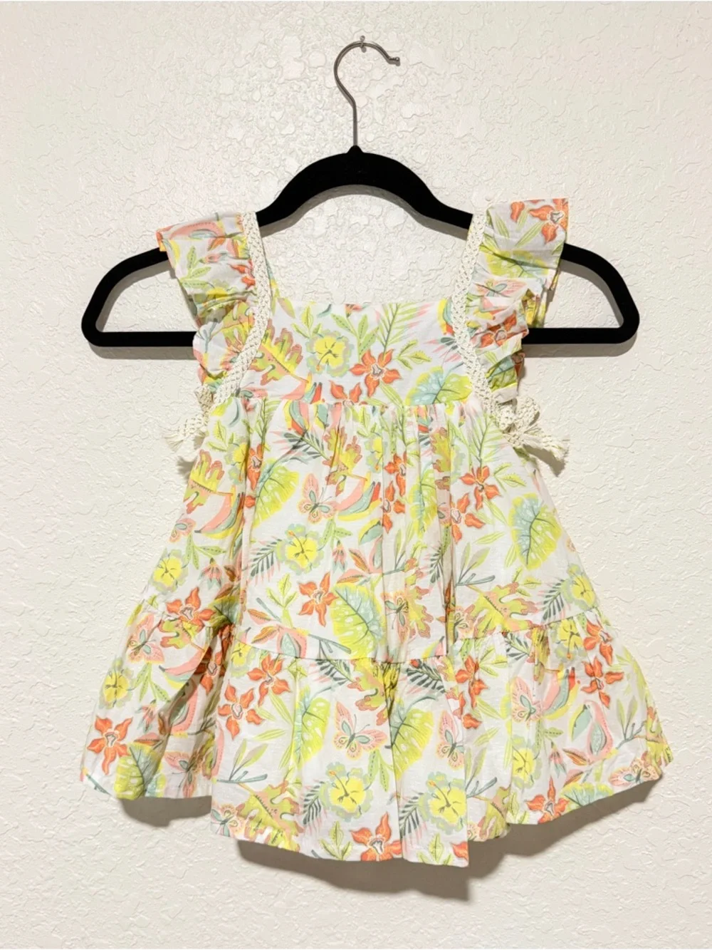 CUTE Floral babydoll dress with ruffles 24 month NWT